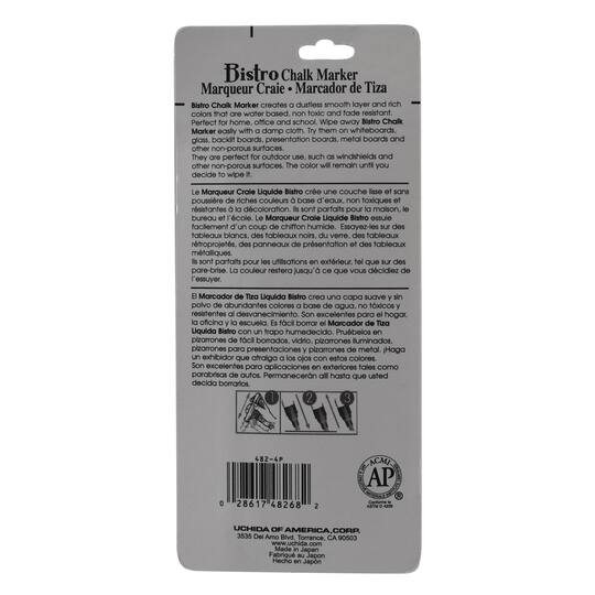 6 Packs: 4 ct. (24 total) Marvy® Uchida Bistro Fine Point Pastel Chalk Markers